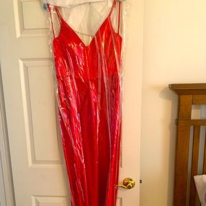Red long formal dress